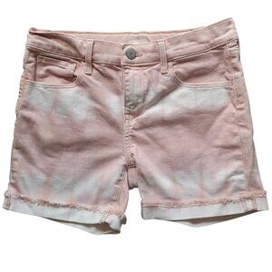 Old Navy Girl's pink and white tie dye denim shorts Size 14